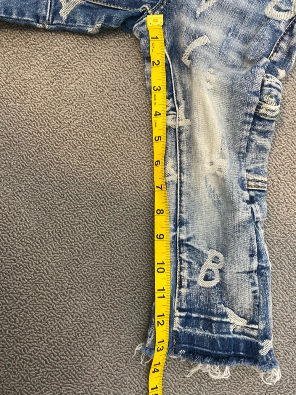 Valabasas Play Designer Luxury Boys' Distressed Blue Denim Jeans- Streetwear